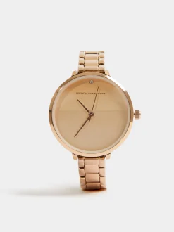 Women French Connection Jewellery|Jewellery-Tone Bracelet Watch with Dial