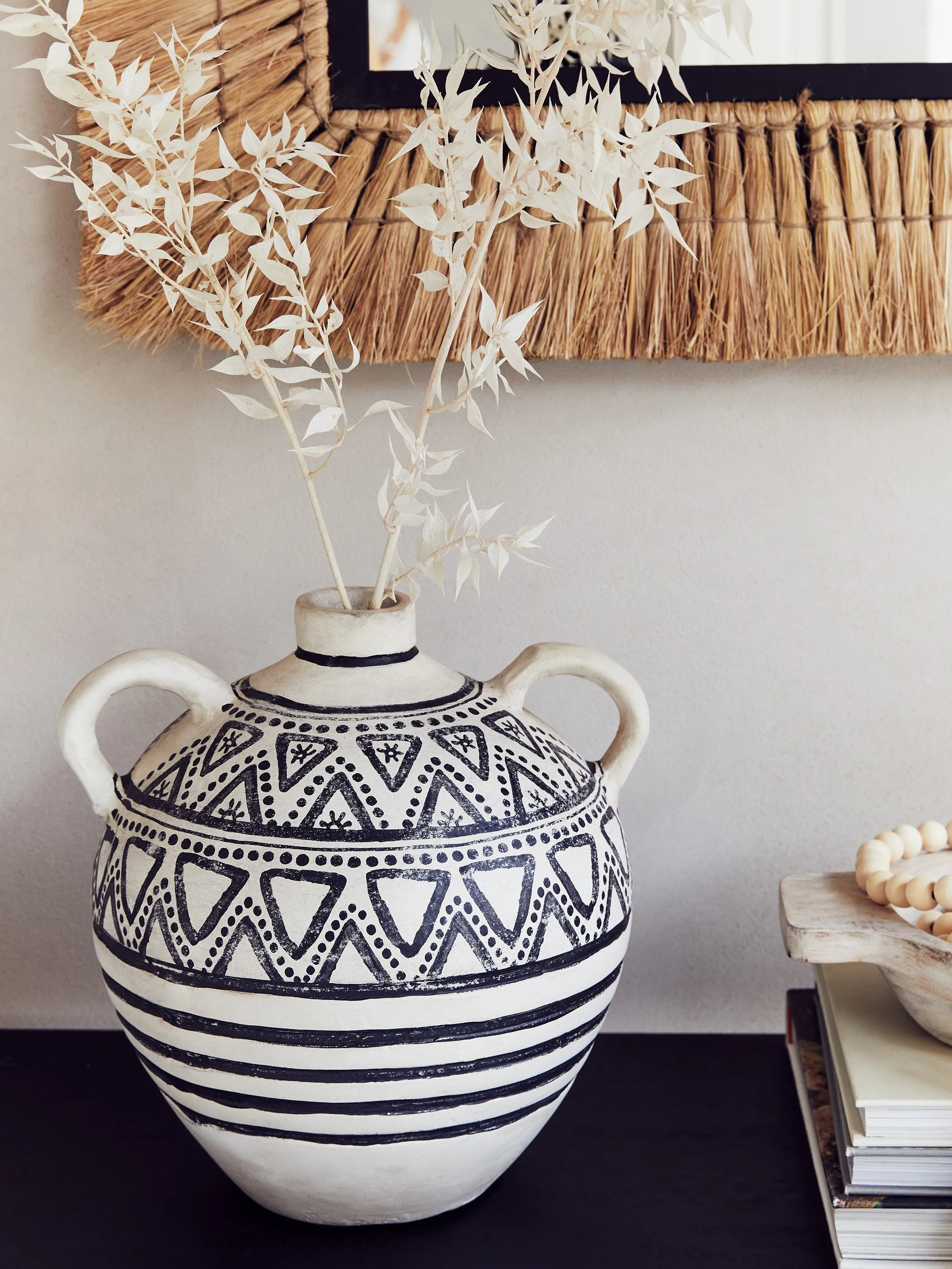 French Connection Home Accessories|Vases-Round Handle Pattern Vase
