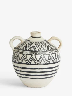 French Connection Home Accessories|Vases-Round Handle Pattern Vase