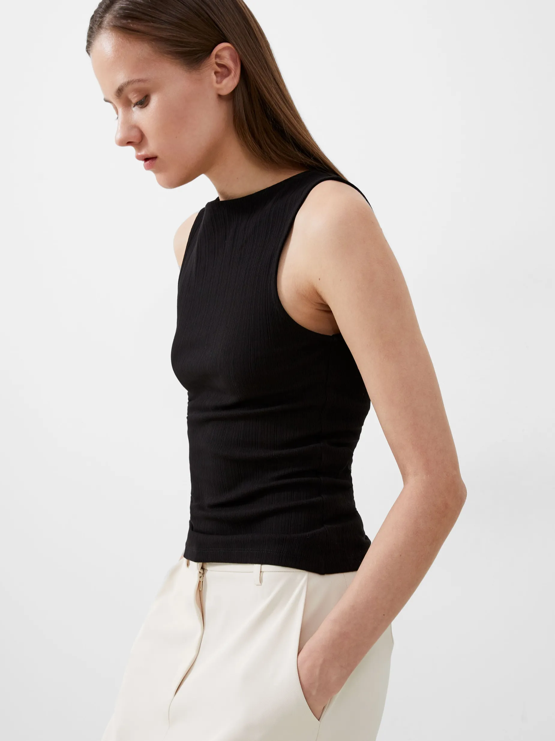 French Connection Tops-Sasia Rib Tank Top
