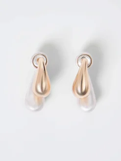 Women French Connection Jewellery|Jewellery-Small Double Two-Tone Teardrop Earrings