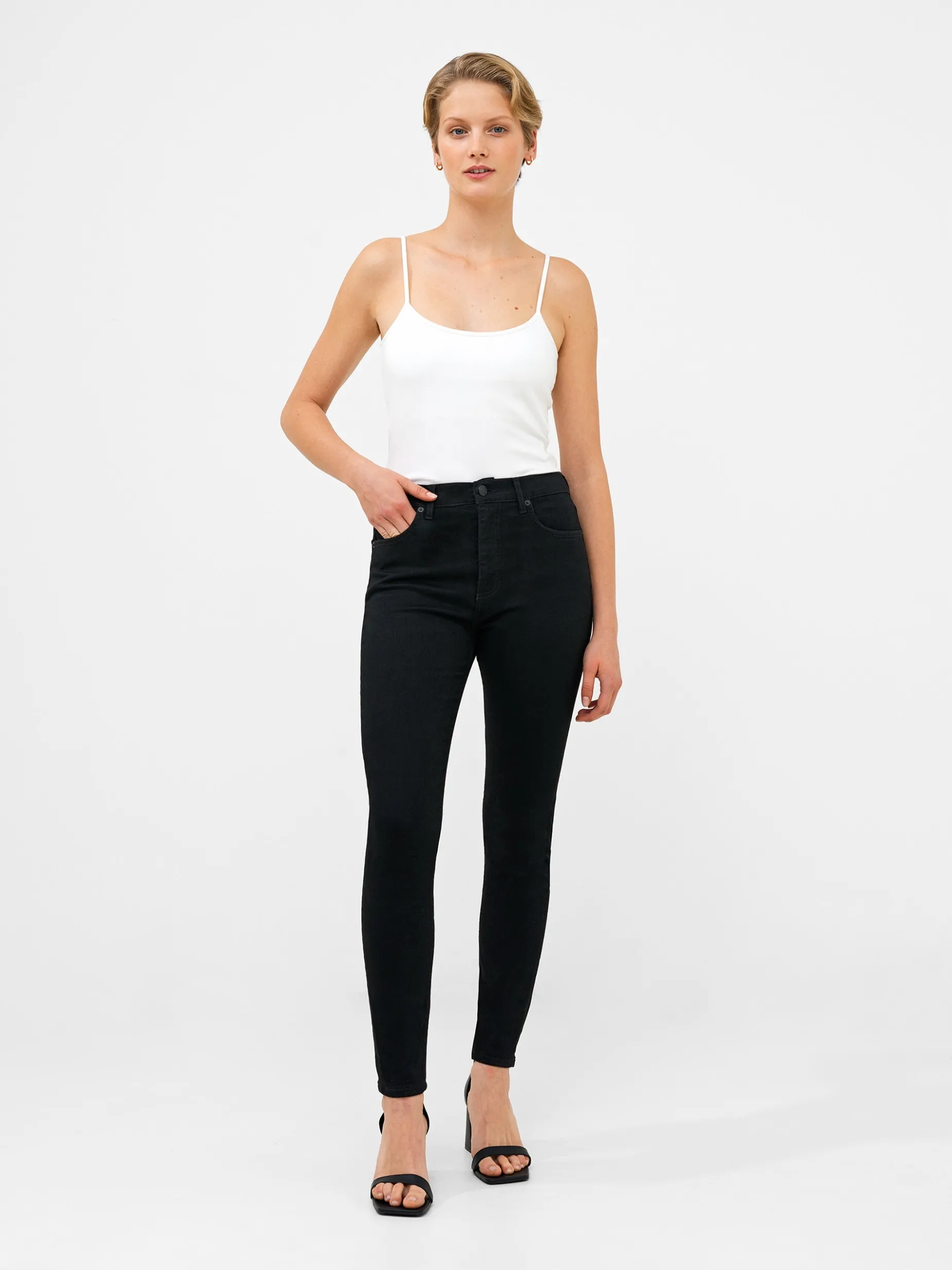 French Connection Trousers|Jeans-Soft Stretch Denim High Rise Skinny Jeans 30 Inch