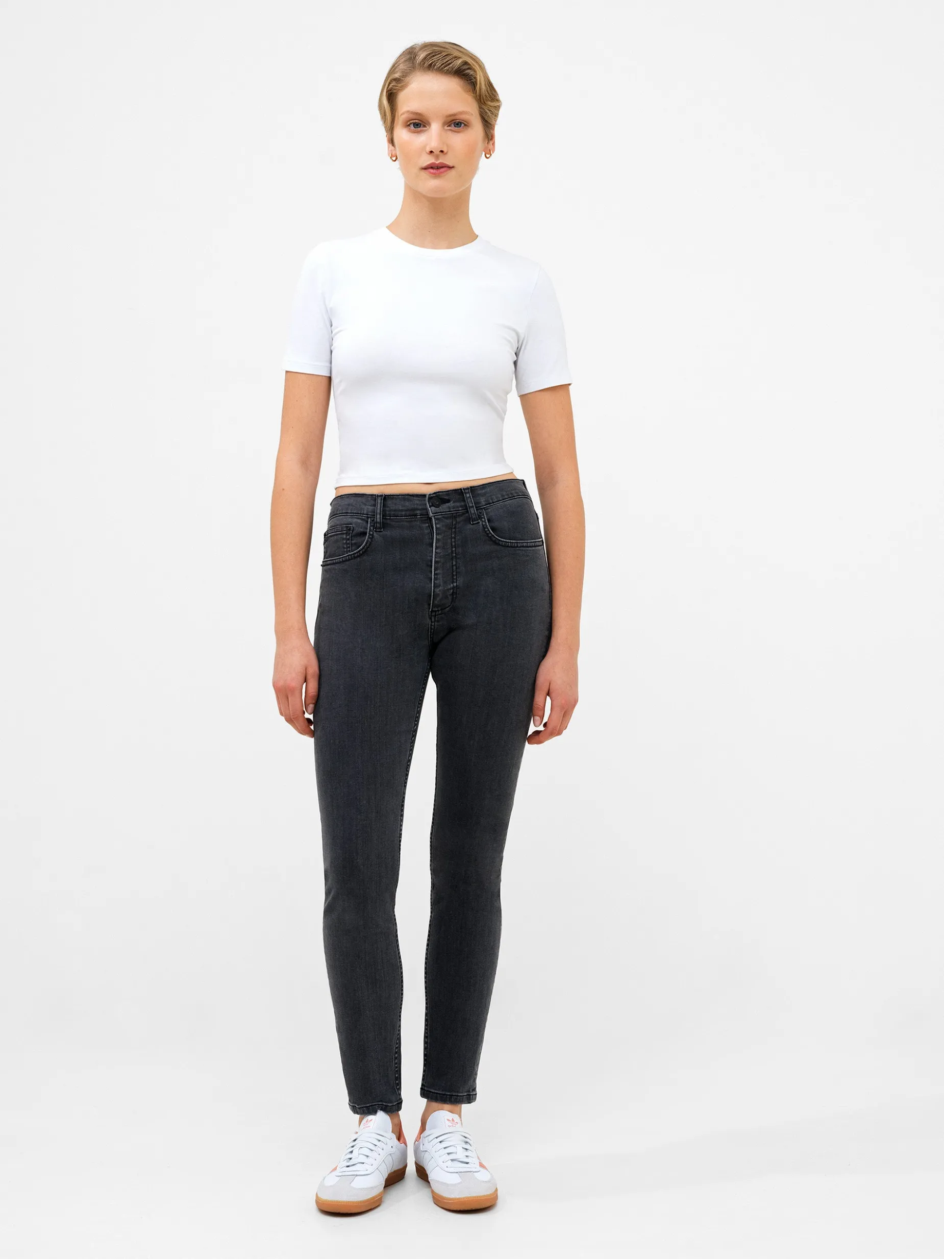 French Connection Trousers|Jeans-Soft Stretch Denim High Rise Skinny Jeans 30 Inch
