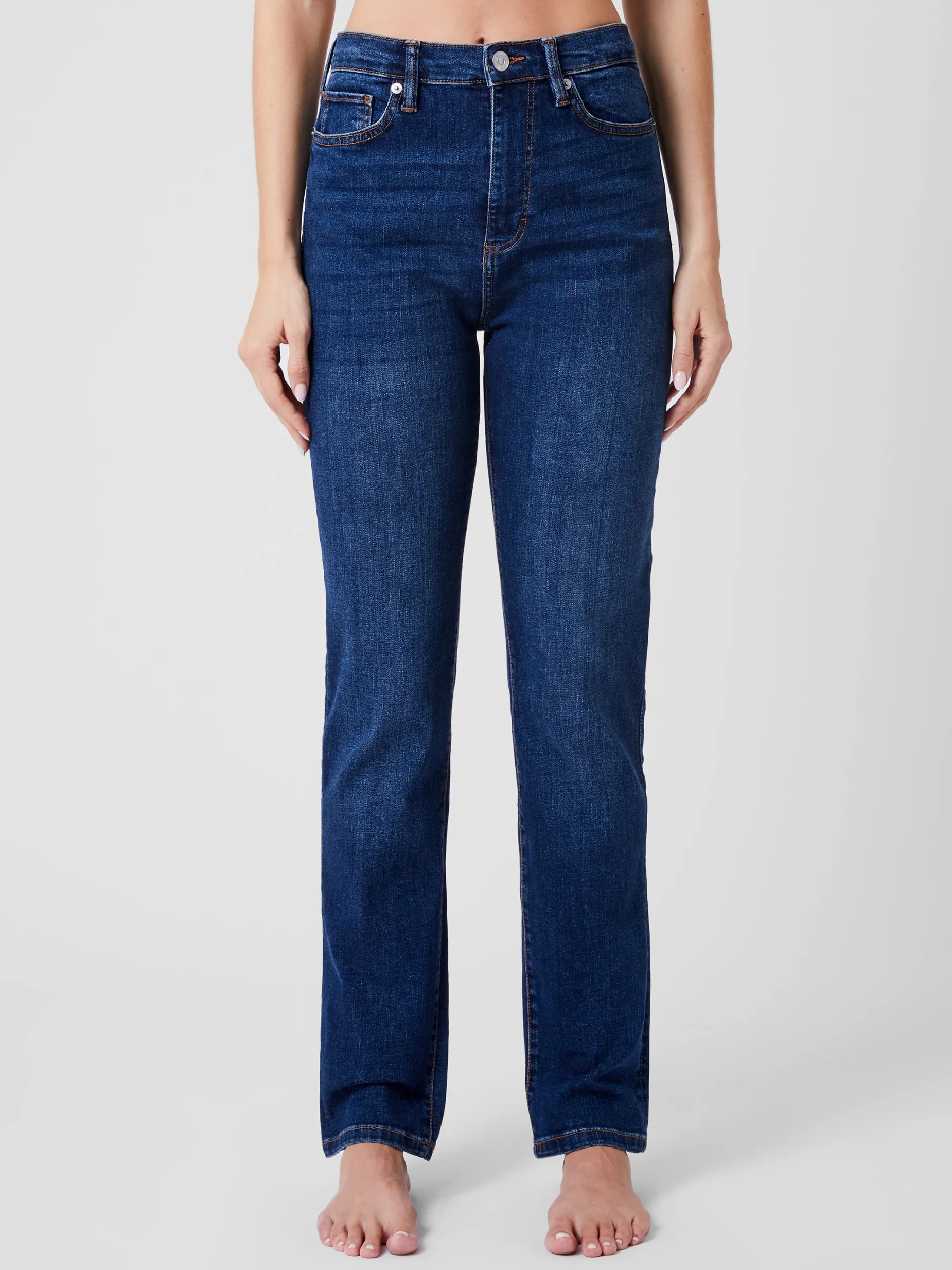 French Connection Trousers|Jeans-Stretch Denim Cigarette Fit Full Length Jeans 34 Inch