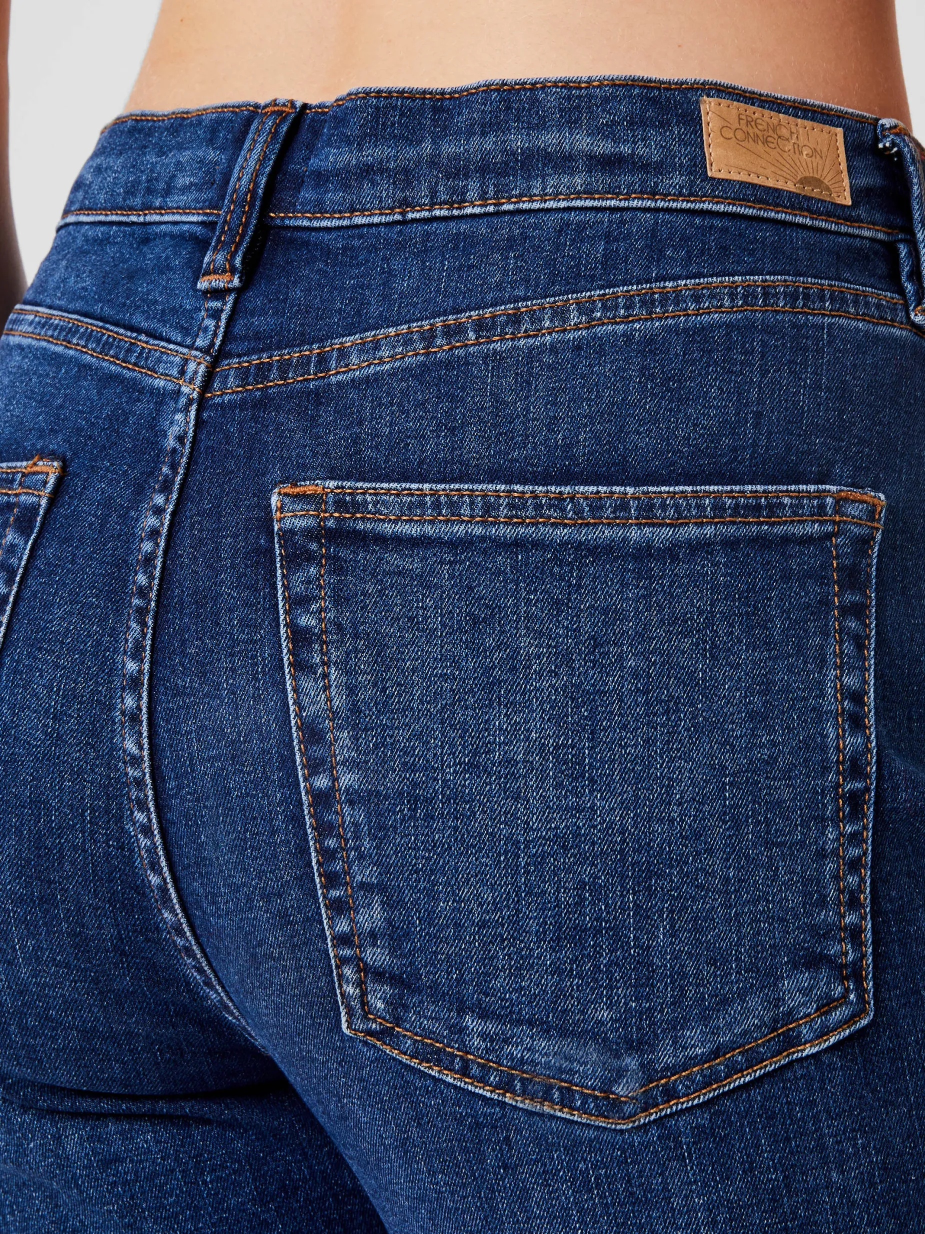 French Connection Trousers|Jeans-Stretch Denim Cigarette Fit Full Length Jeans 34 Inch