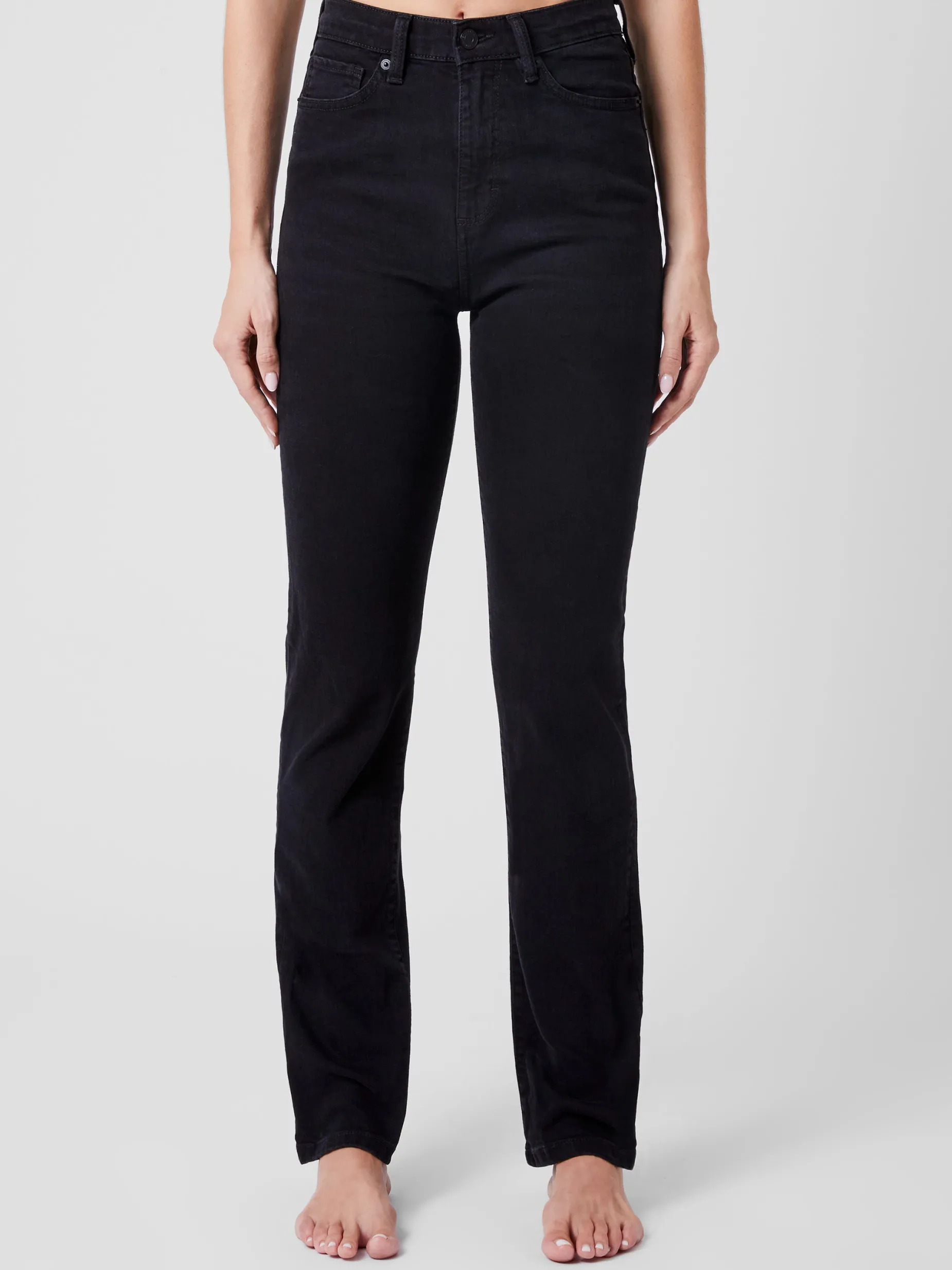 French Connection Trousers|Jeans-Stretch Denim Cigarette Fit High Waisted Jeans 34 Inch