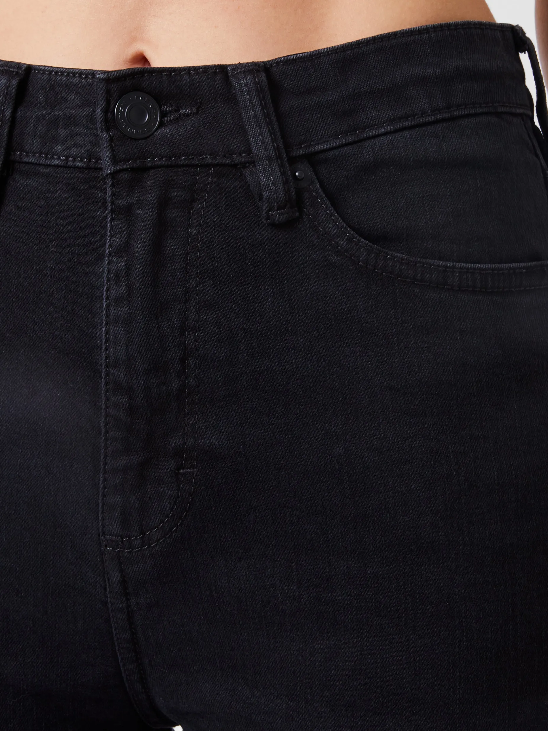 French Connection Trousers|Jeans-Stretch Denim Cigarette Fit High Waisted Jeans 34 Inch