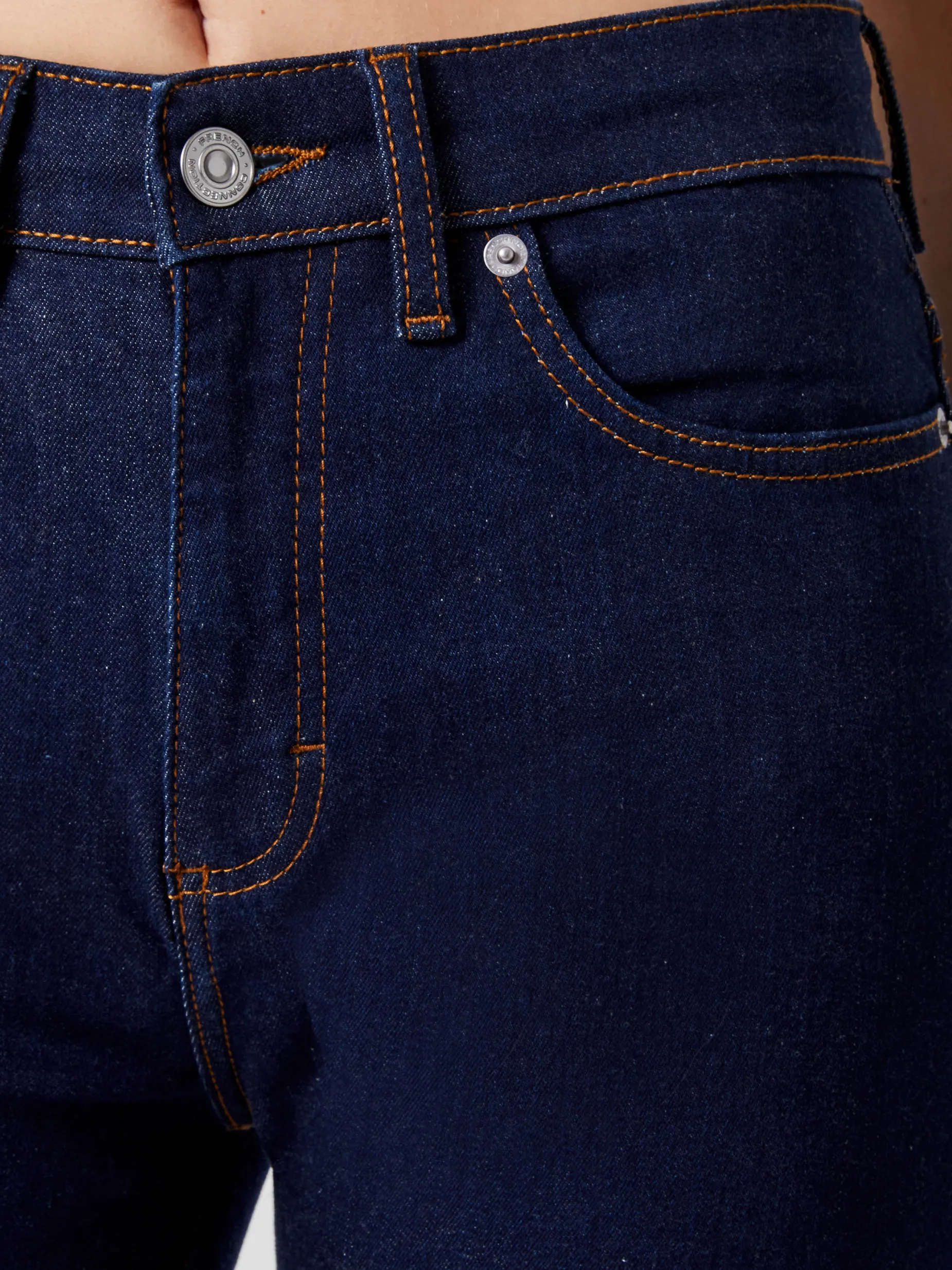 French Connection Trousers|Jeans-Stretch Denim Wide Flare Full Length Jeans 34 Inch