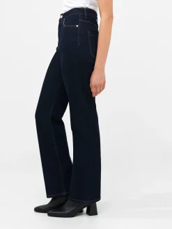 French Connection Trousers|Jeans-Stretch Denim Wide Flare Full Length Jeans 34 Inch