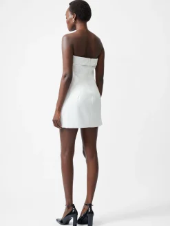 French Connection Dresses|Mini Dresses-Structured Satin Bandeau Mini Dress