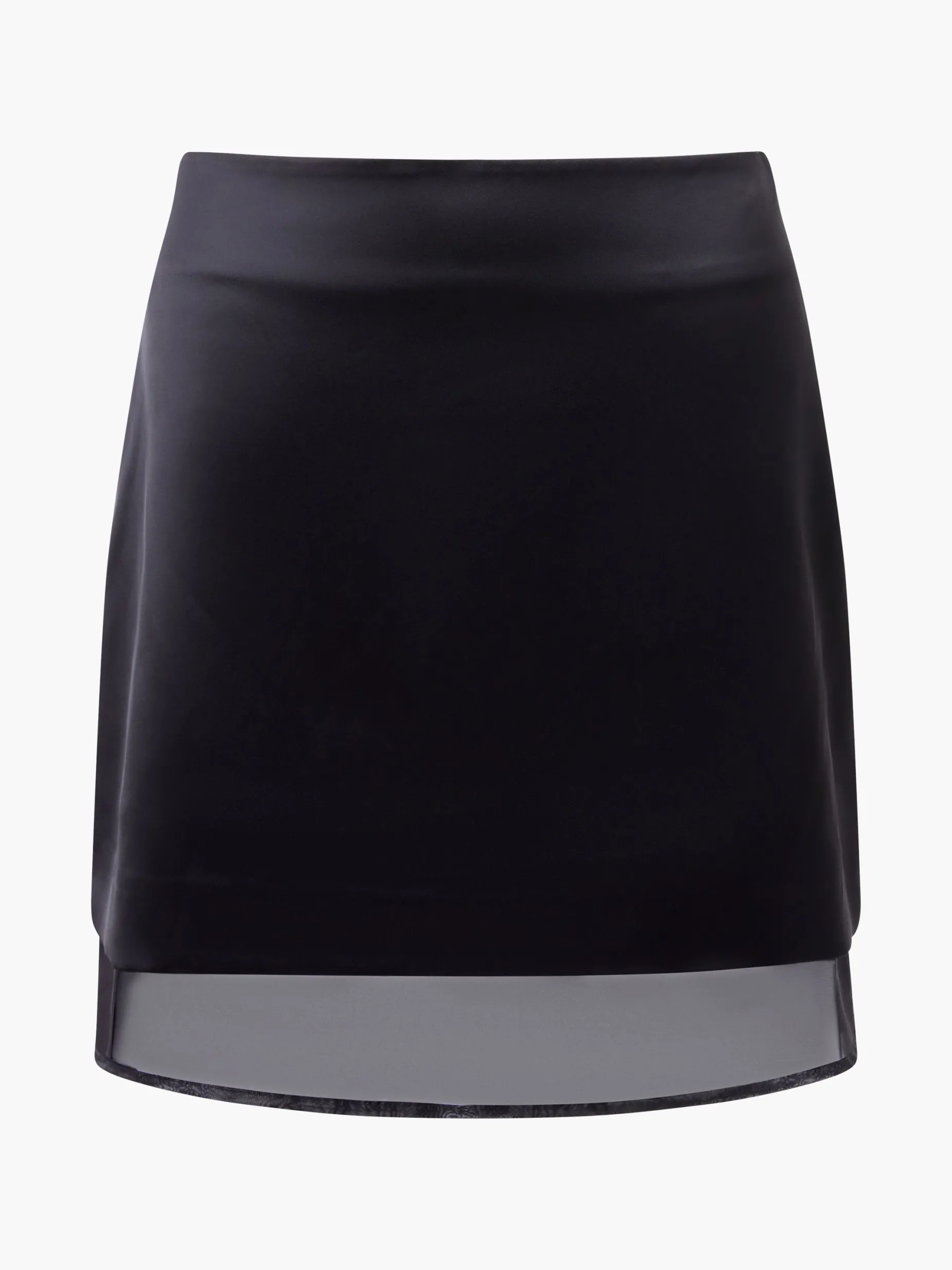 French Connection Skirts & Shorts|Skirts-Structured Satin Chiffon Mini Skirt