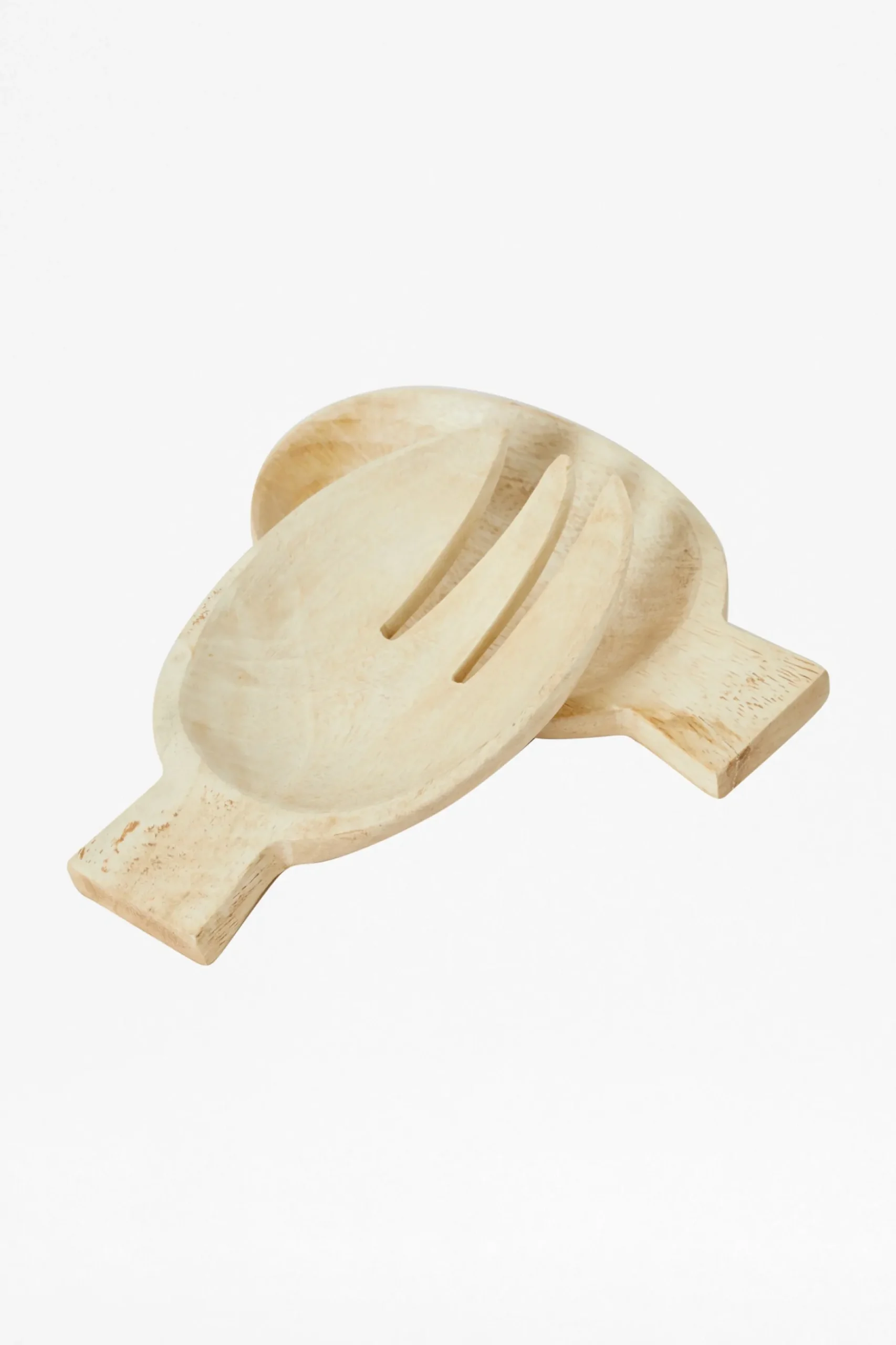 French Connection Home Accessories|Tableware-Sun Bleach Wooden Salad Server
