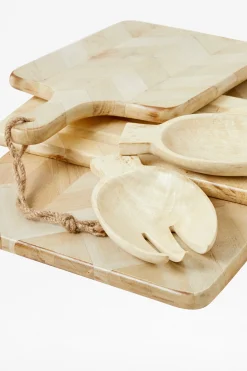French Connection Home Accessories|Tableware-Sun Bleach Wooden Salad Server