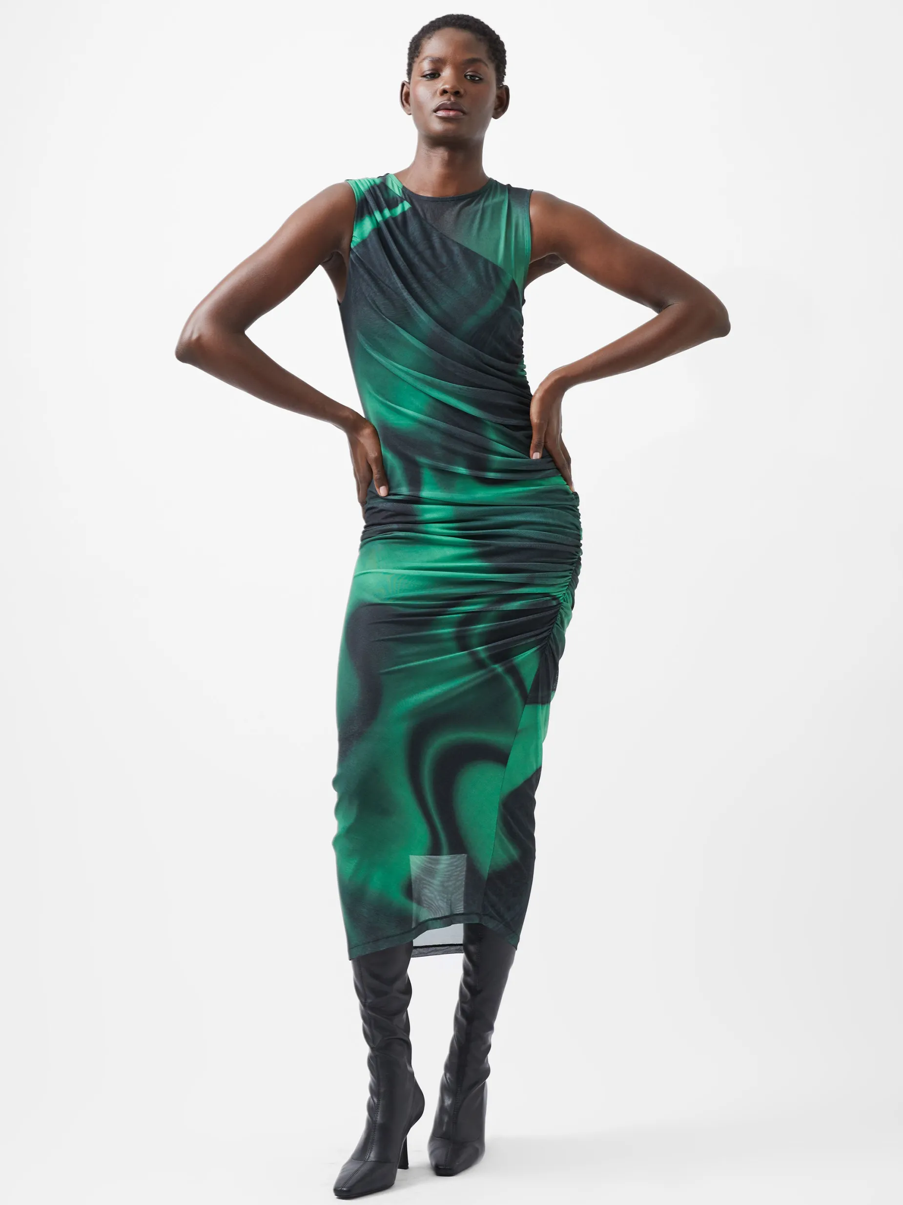 French Connection Party Dresses-Tarissa Mesh Sleeveless Maxi Dress