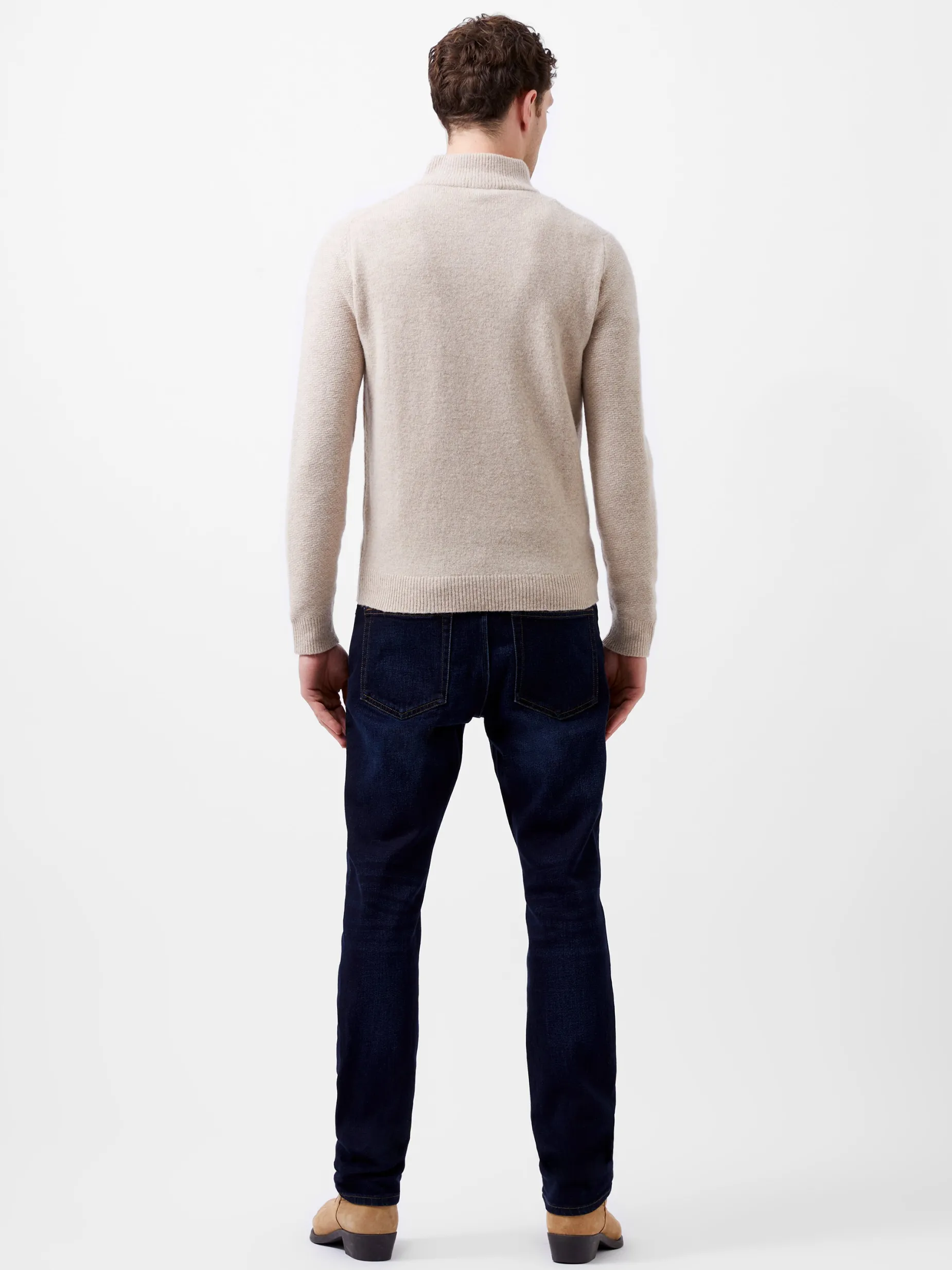 French Connection Knitwear-Textured Half Zip Jumper