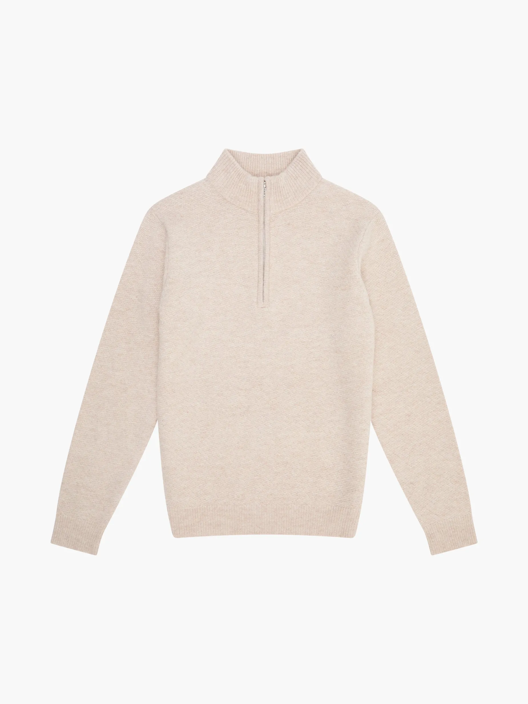 French Connection Knitwear-Textured Half Zip Jumper