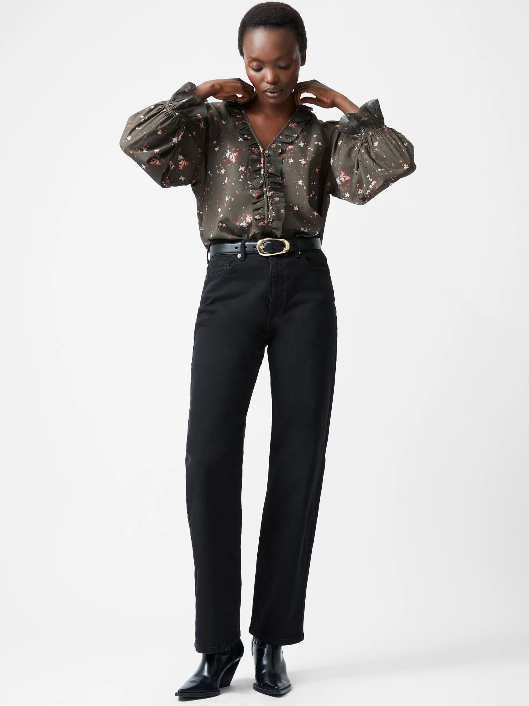 French Connection Trousers|Jeans-Toms Denim Bleach Line Jeans 32 Inch