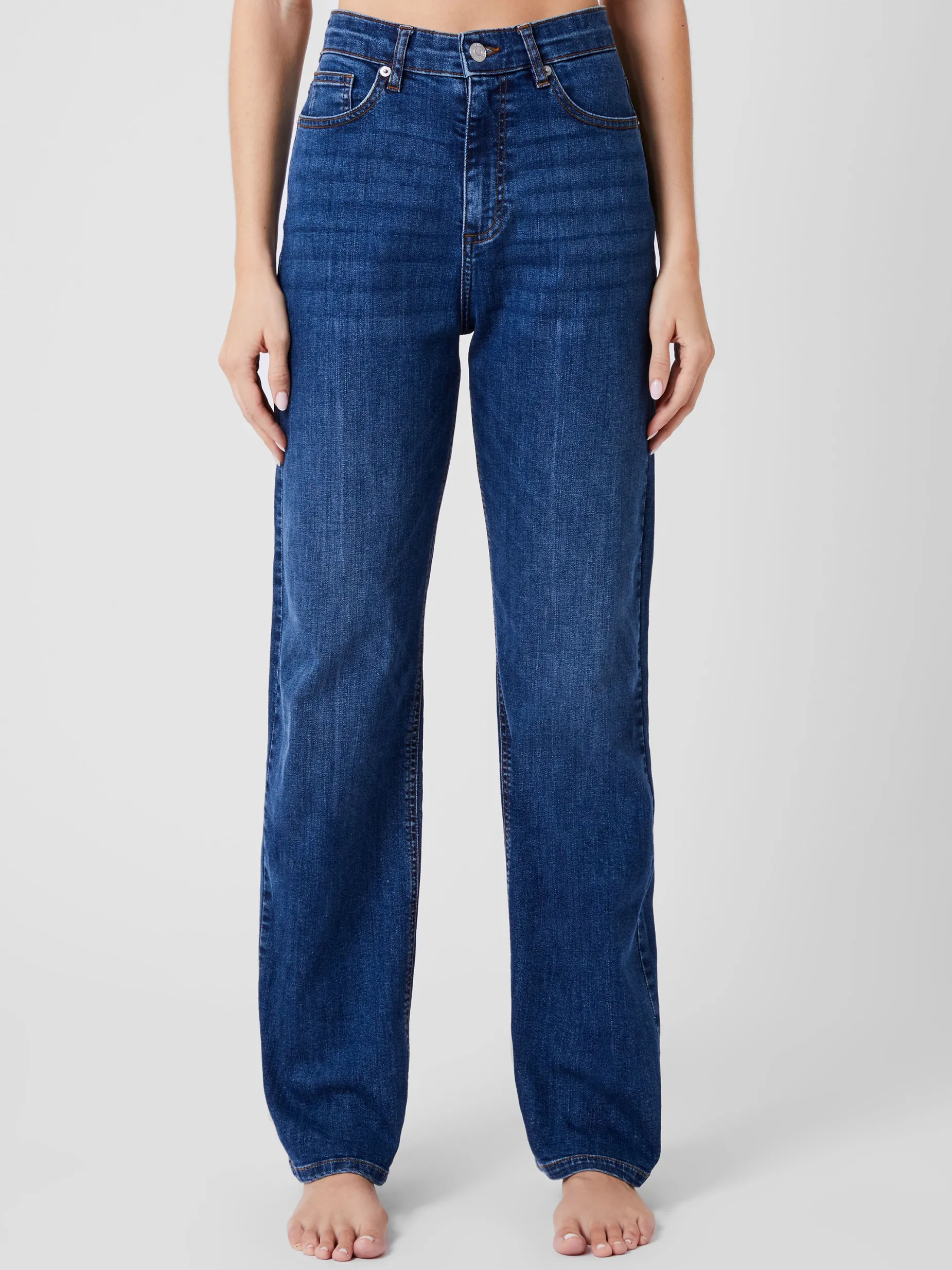 French Connection Trousers|Jeans-Toms Denim Bleach Line Jeans 32 Inch