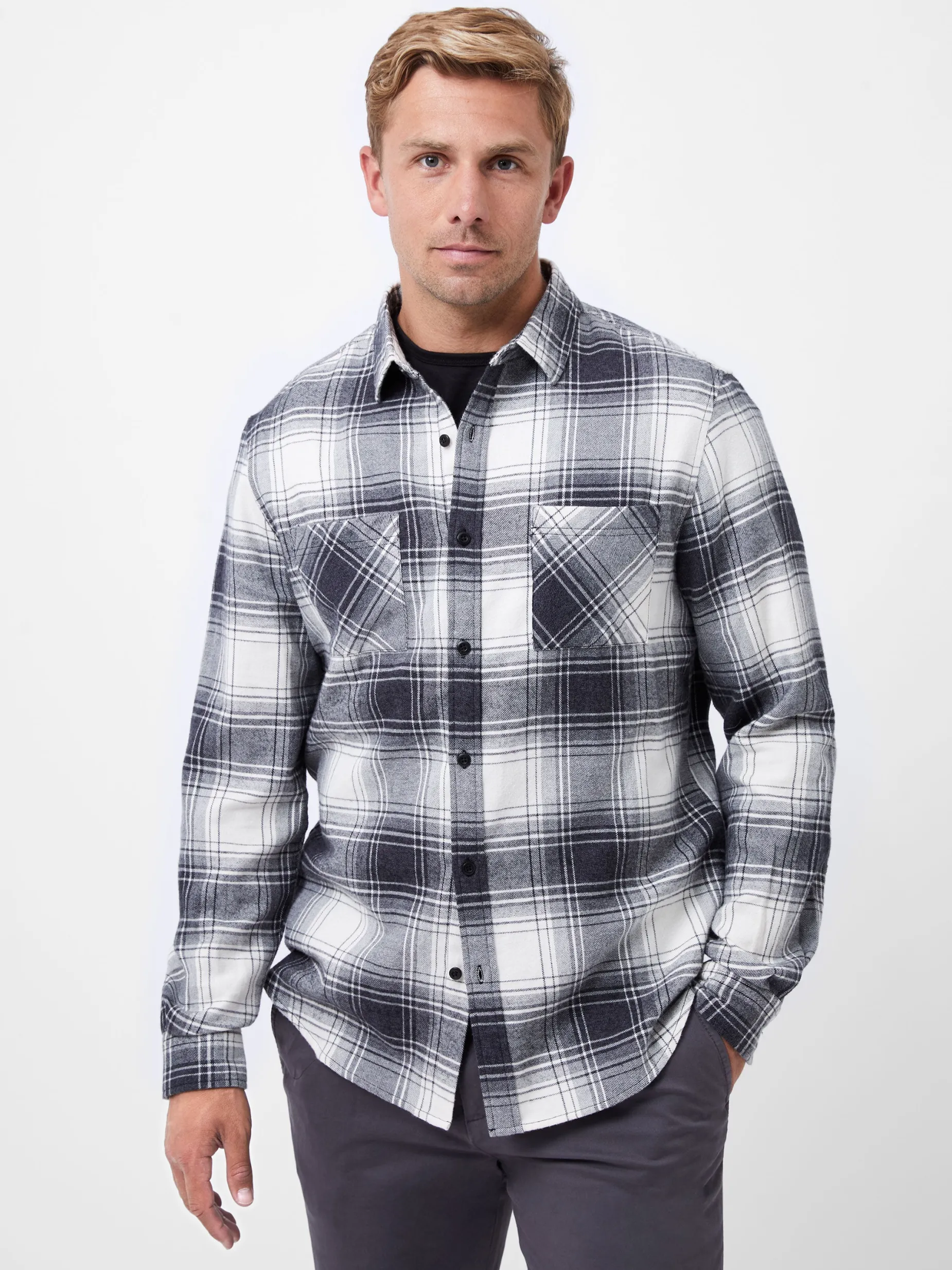 French Connection Shirts-Two Pocket Flannel Shirt