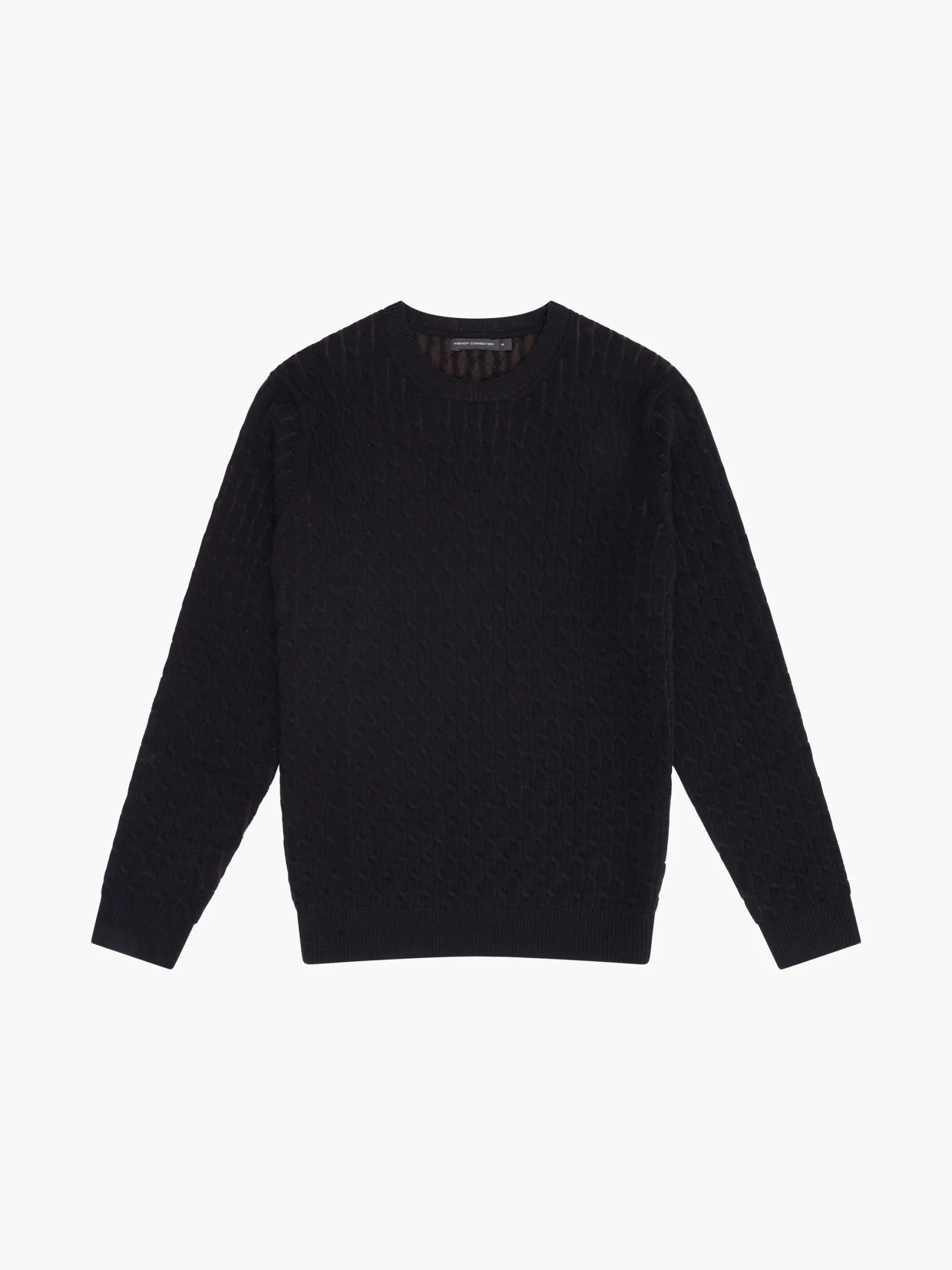 French Connection Knitwear-Two Tone Cable Knit Jumper