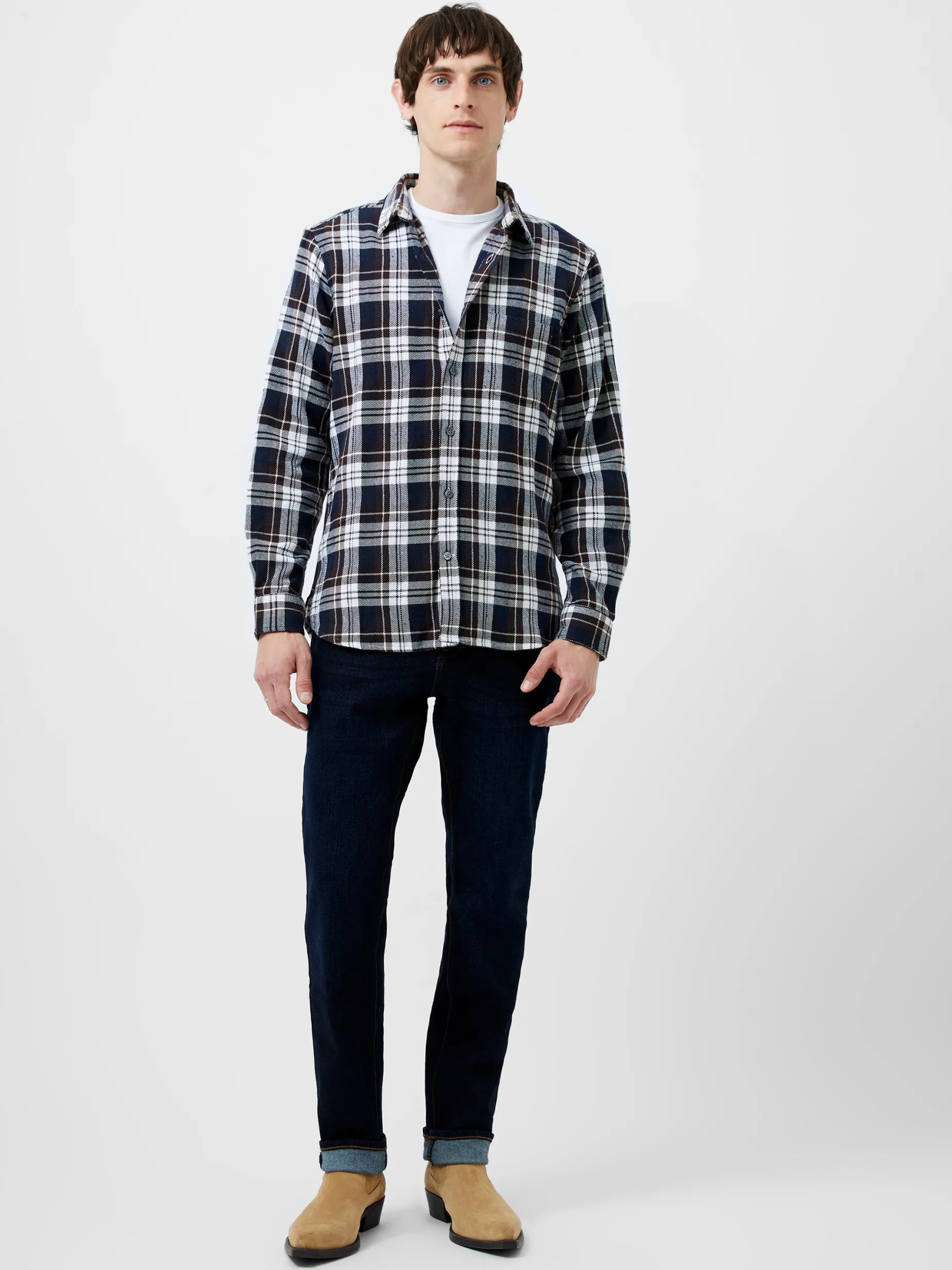 French Connection Shirts-Unbrushed Flannel Check Shirt