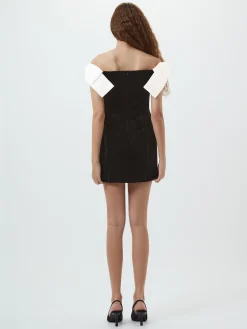 French Connection Dresses|Mini Dresses-Velvet Carey Satin Bow Mini Dress