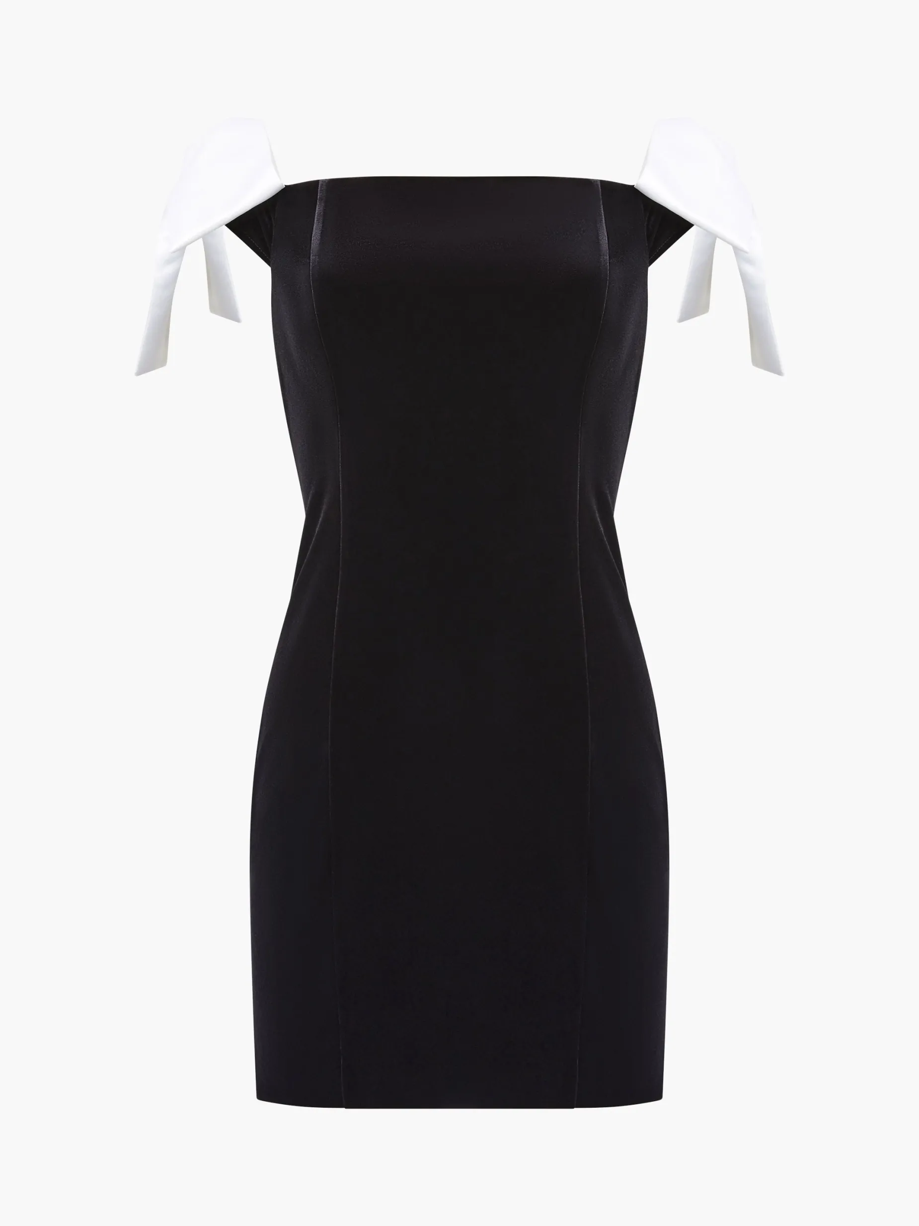 French Connection Dresses|Mini Dresses-Velvet Carey Satin Bow Mini Dress