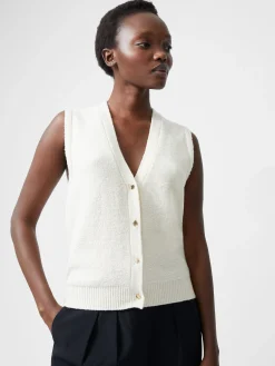 French Connection Jumpers & Cardigans-Vhari Recycled Button Down Vest