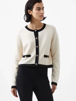 French Connection Jumpers & Cardigans-Vhari Recycled Contrast Cardigan