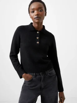 French Connection Jumpers & Cardigans-Vhari Recycled Long Sleeve Button Up Jumper