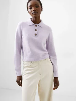 French Connection Jumpers & Cardigans-Vhari Recycled Long Sleeve Button Up Jumper