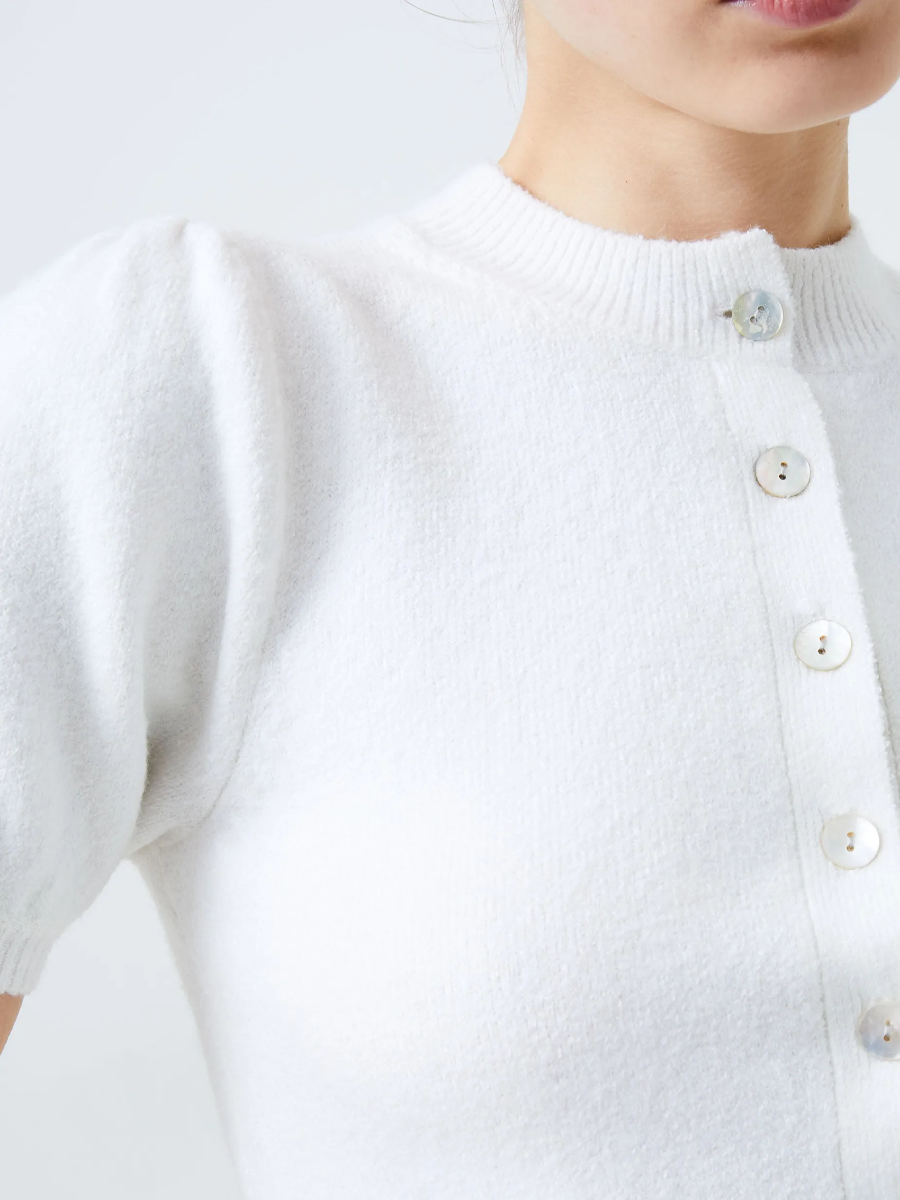 French Connection Jumpers & Cardigans-Vhari Recycled Puff Sleeve Cardigan