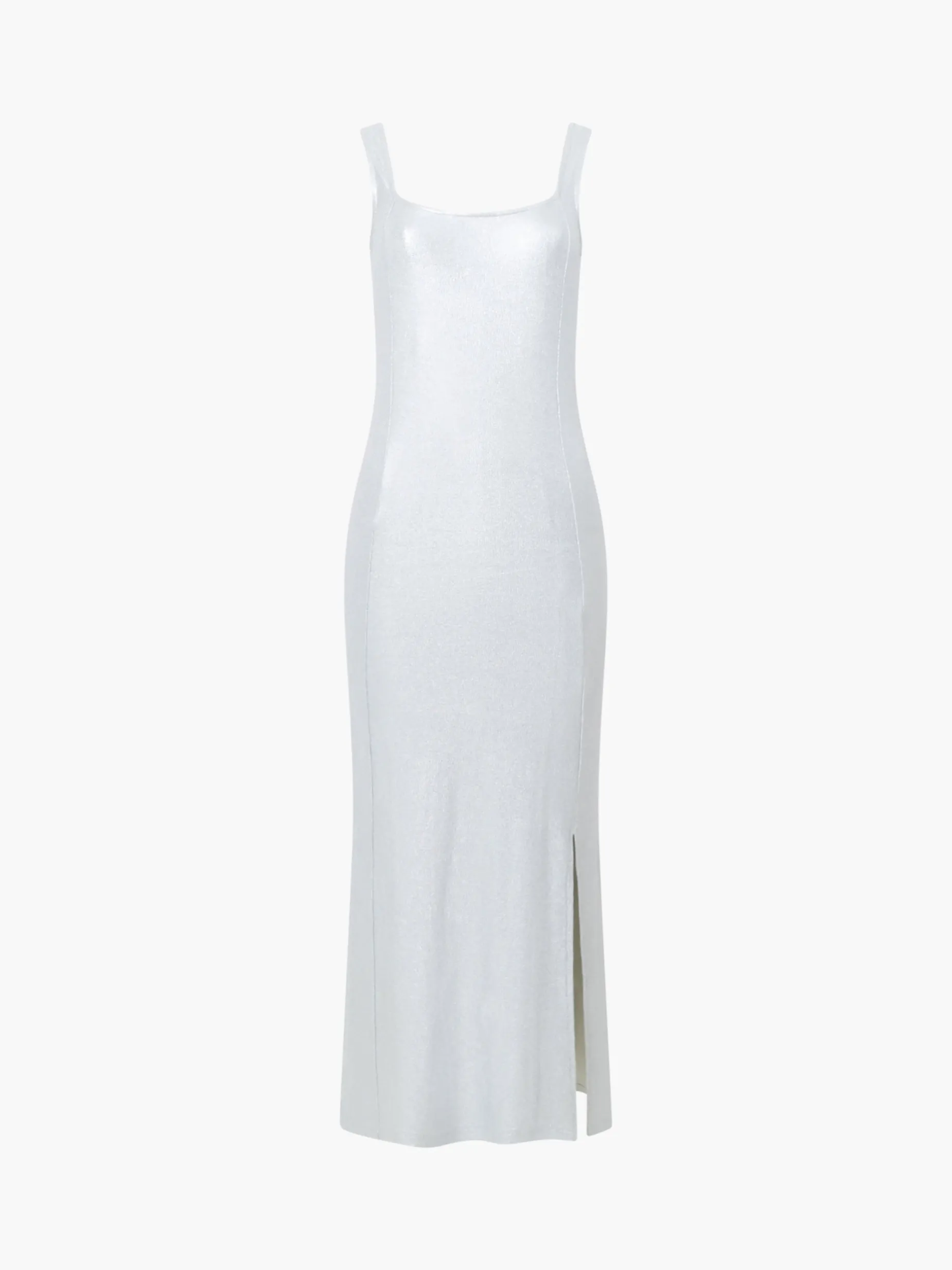 French Connection Dresses|Midi Dresses-Vista Ribbed Foil Coated Midi Dress