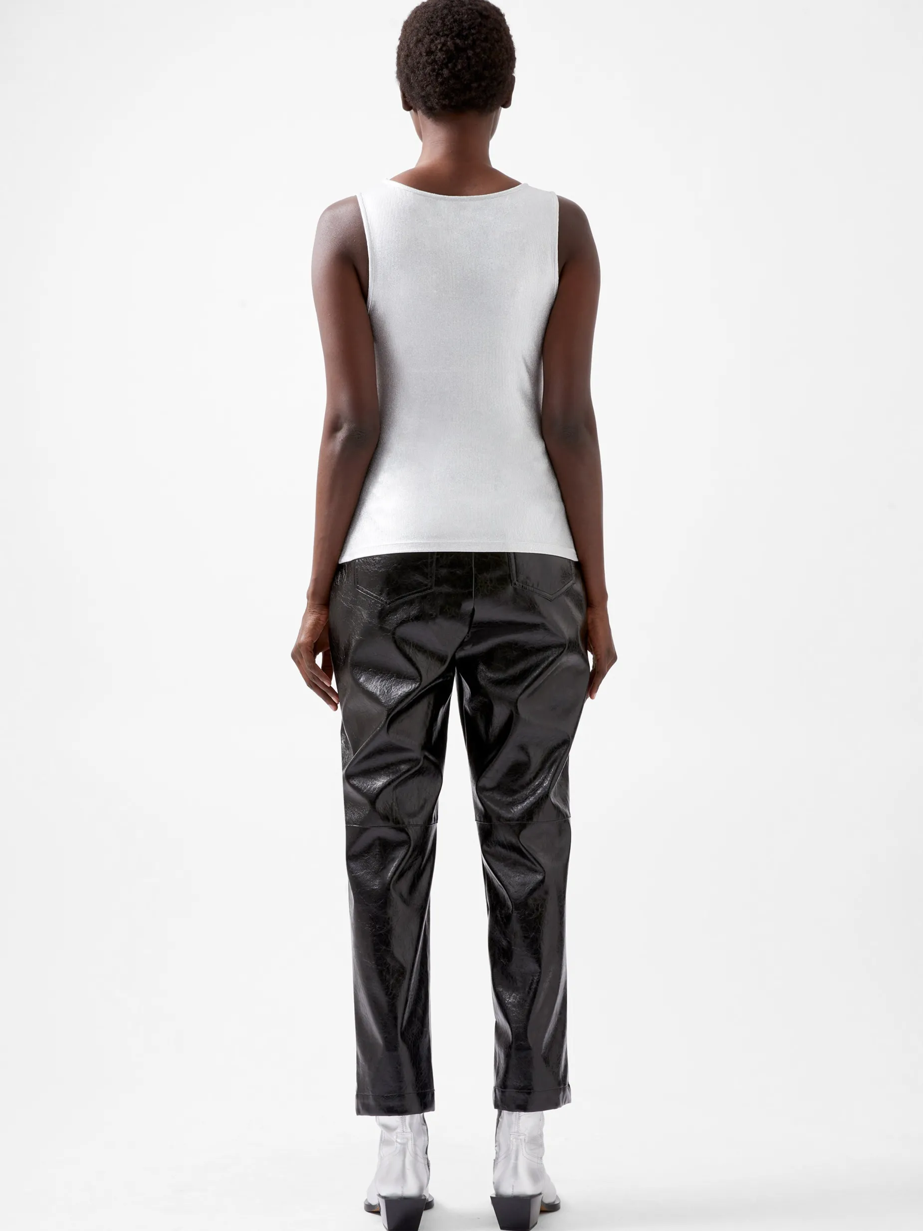 French Connection Tops|Jeans & A Nice Top-Vista Ribbed Foil Coated Tank Top