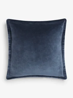 French Connection Cushions-Washed Velvet Navy Cushion