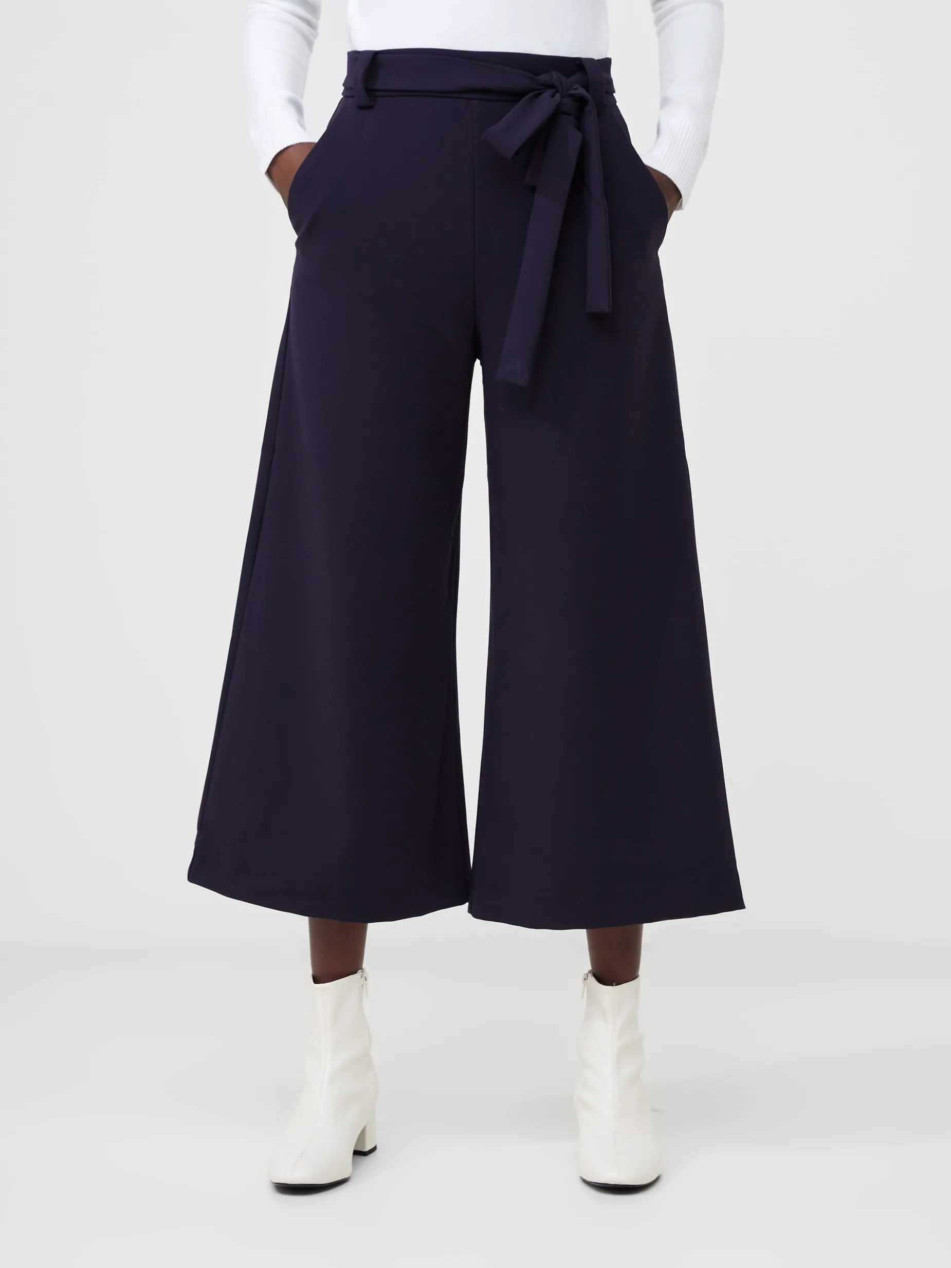 French Connection Trousers-Whisper Belted Culottes