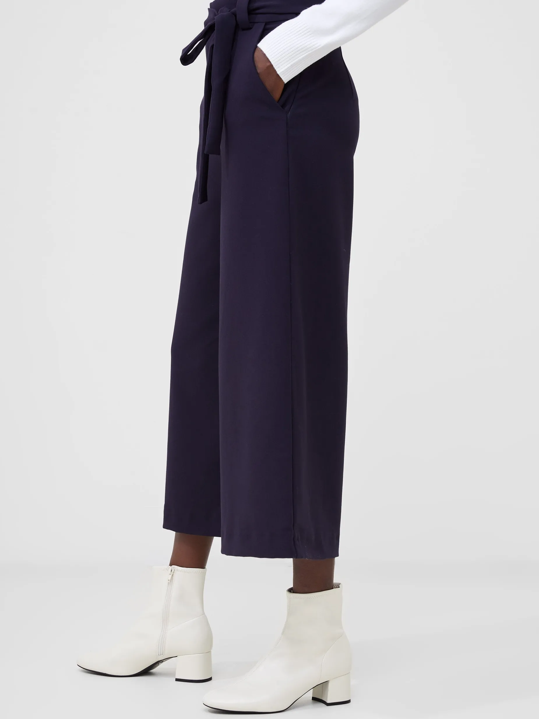 French Connection Trousers-Whisper Belted Culottes