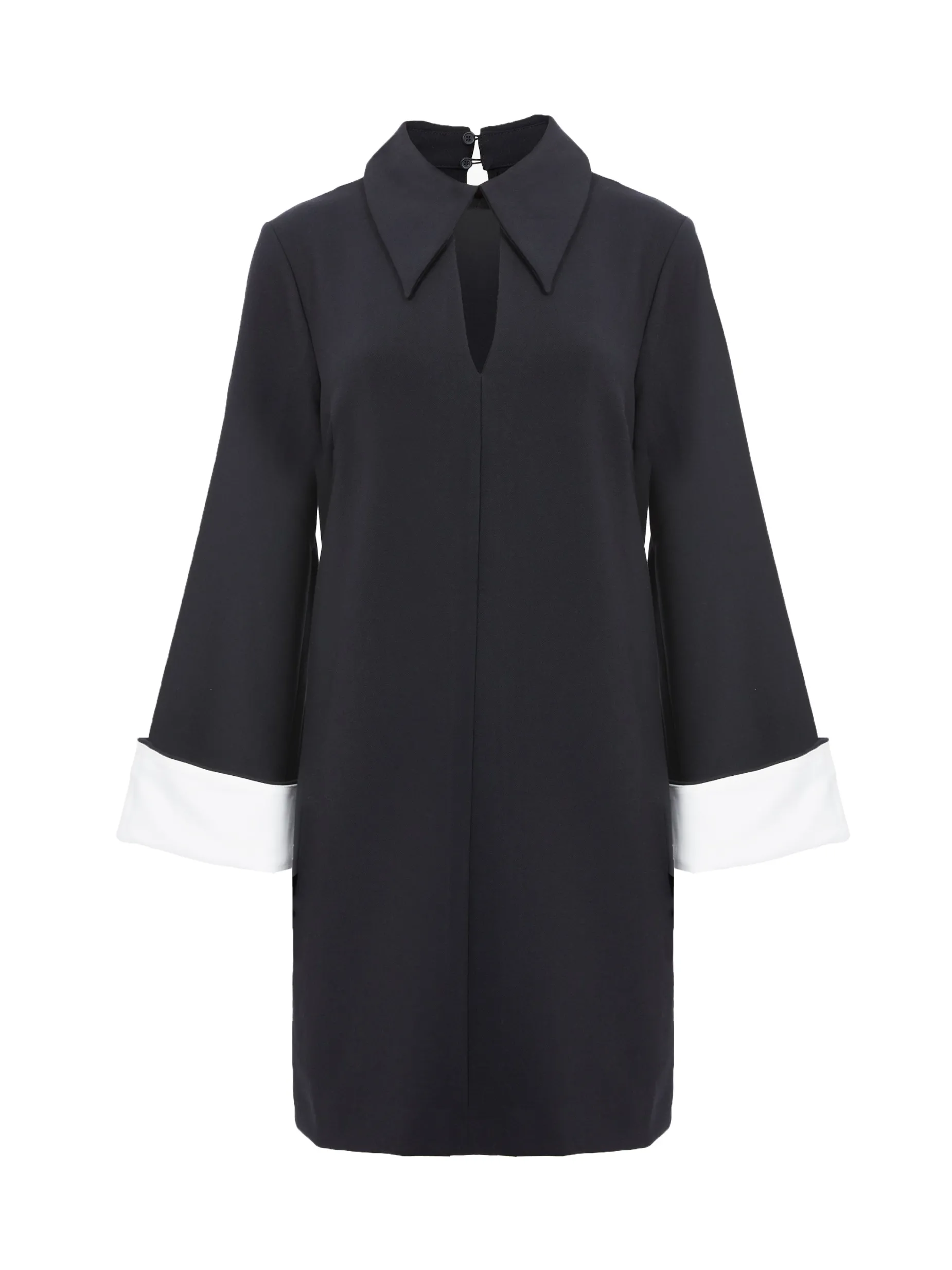 French Connection Dresses|Mini Dresses-Whisper Long Sleeve Folded Cuff Mini Dress