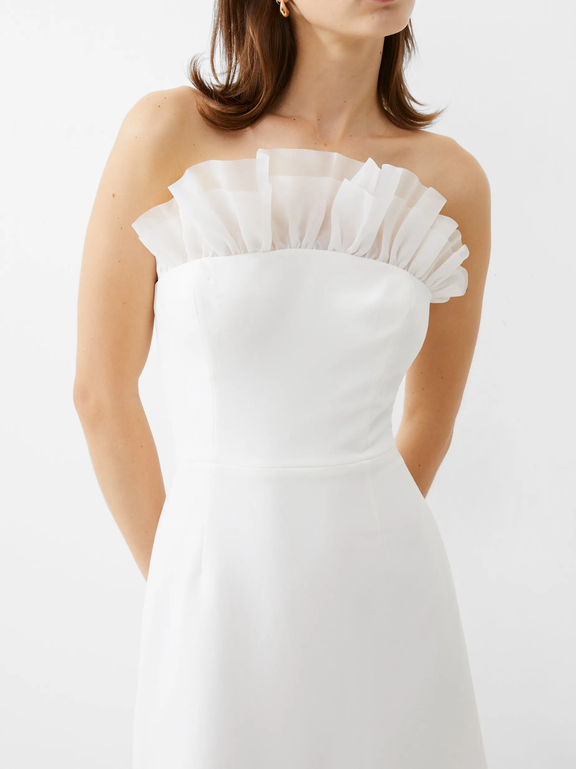 French Connection Party Dresses-Whisper Organza Strapless Mini Dress