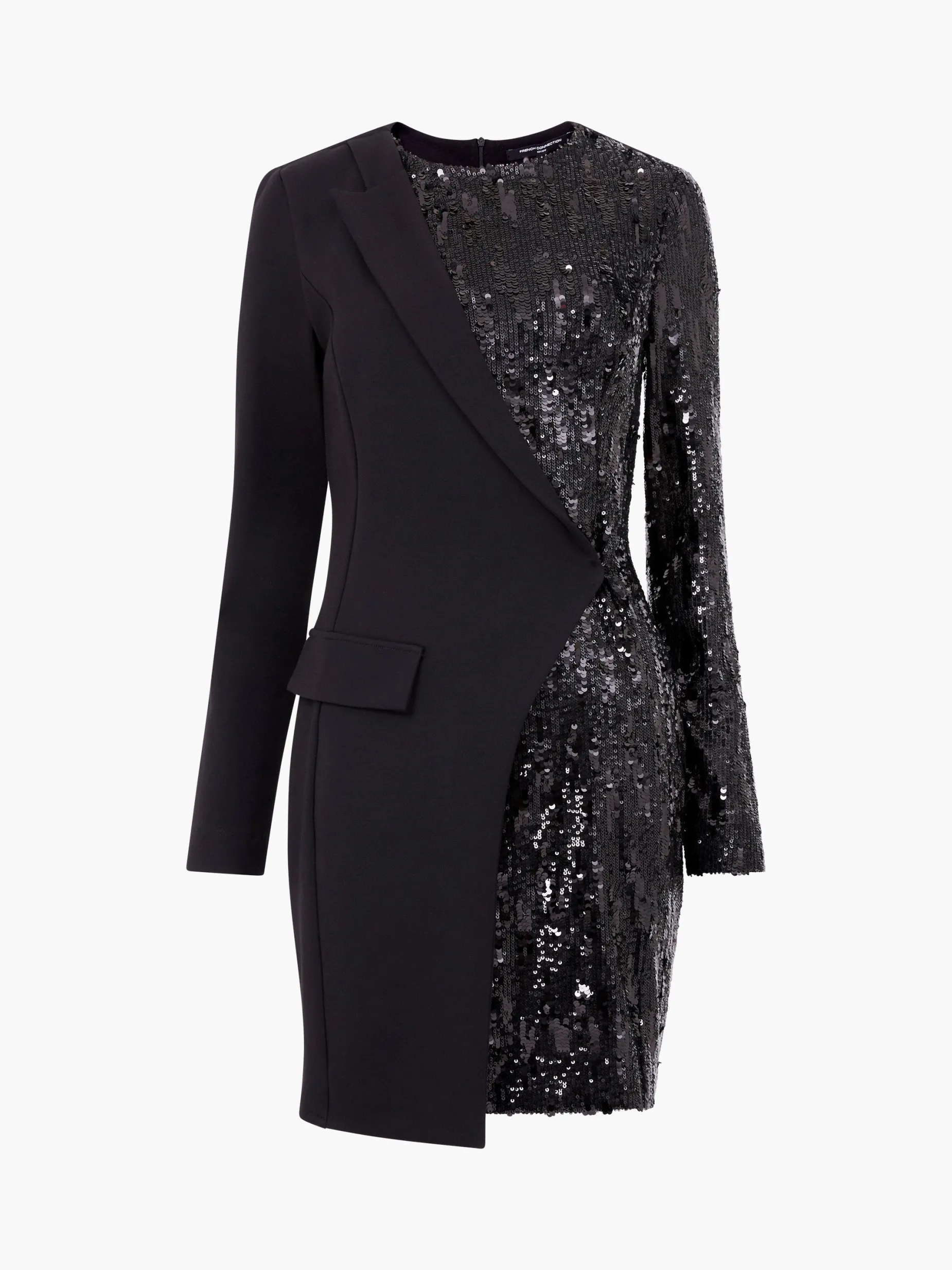 French Connection Dresses|Mini Dresses-Xia Ponte Sequin Jersey Blazer Mini Dress
