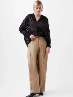 French Connection Tops|Shirts-Zebra Devore Popover Shirt