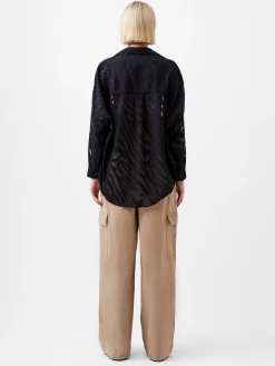 French Connection Tops|Shirts-Zebra Devore Popover Shirt